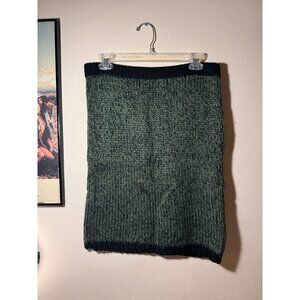 Vintage Sostanza Green & Black Knit Skirt Size Medium